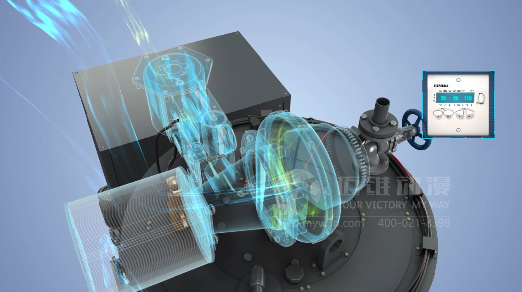 超低氮冷凝式燃气蒸汽发生器产品演示三维动画