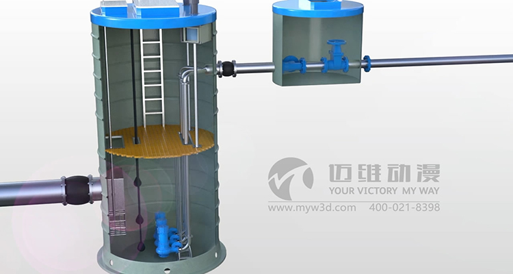 上海迈维动漫在水处理泵三维动画制作(图1)