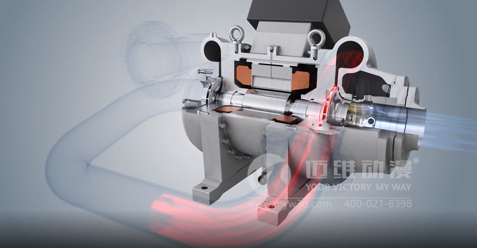 气浮压缩机产品展示三维动画(图1)