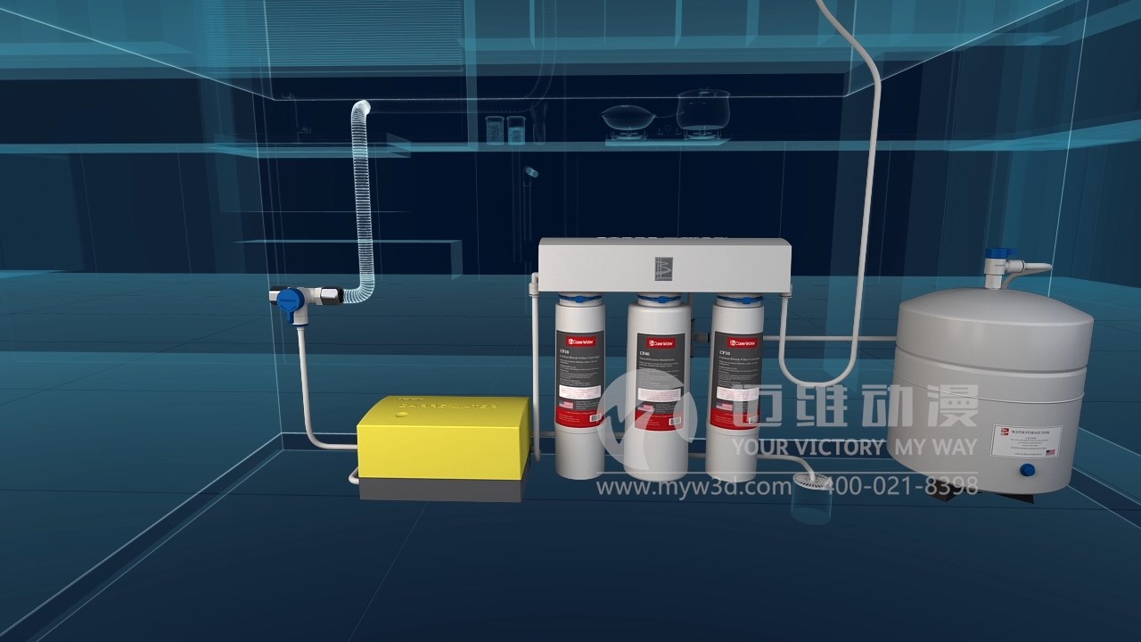 净水器产品卖点展示不突出？创意三维动画设计制作让你一目了然！(图3)
