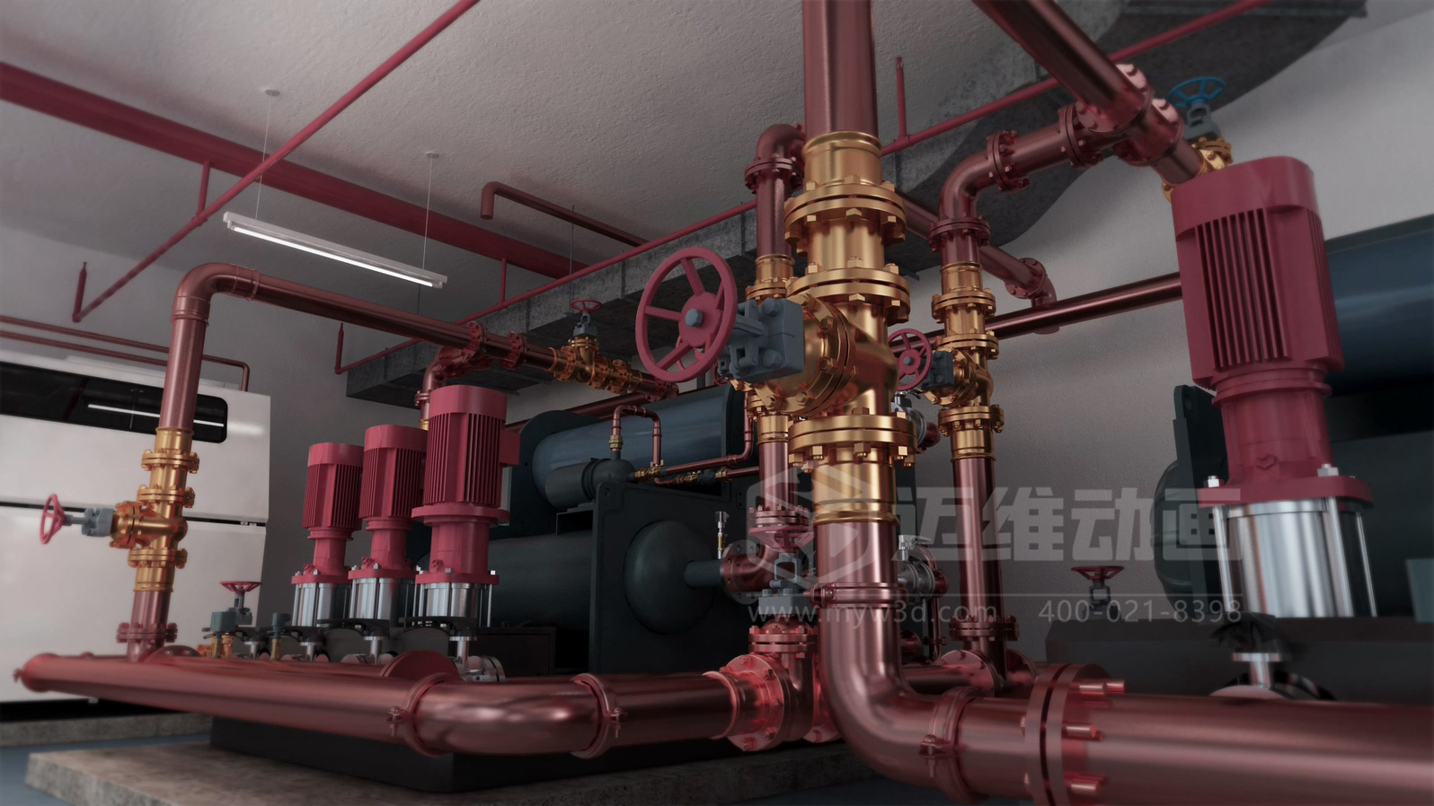 紫铜管管路系统三维动画展示(图5)