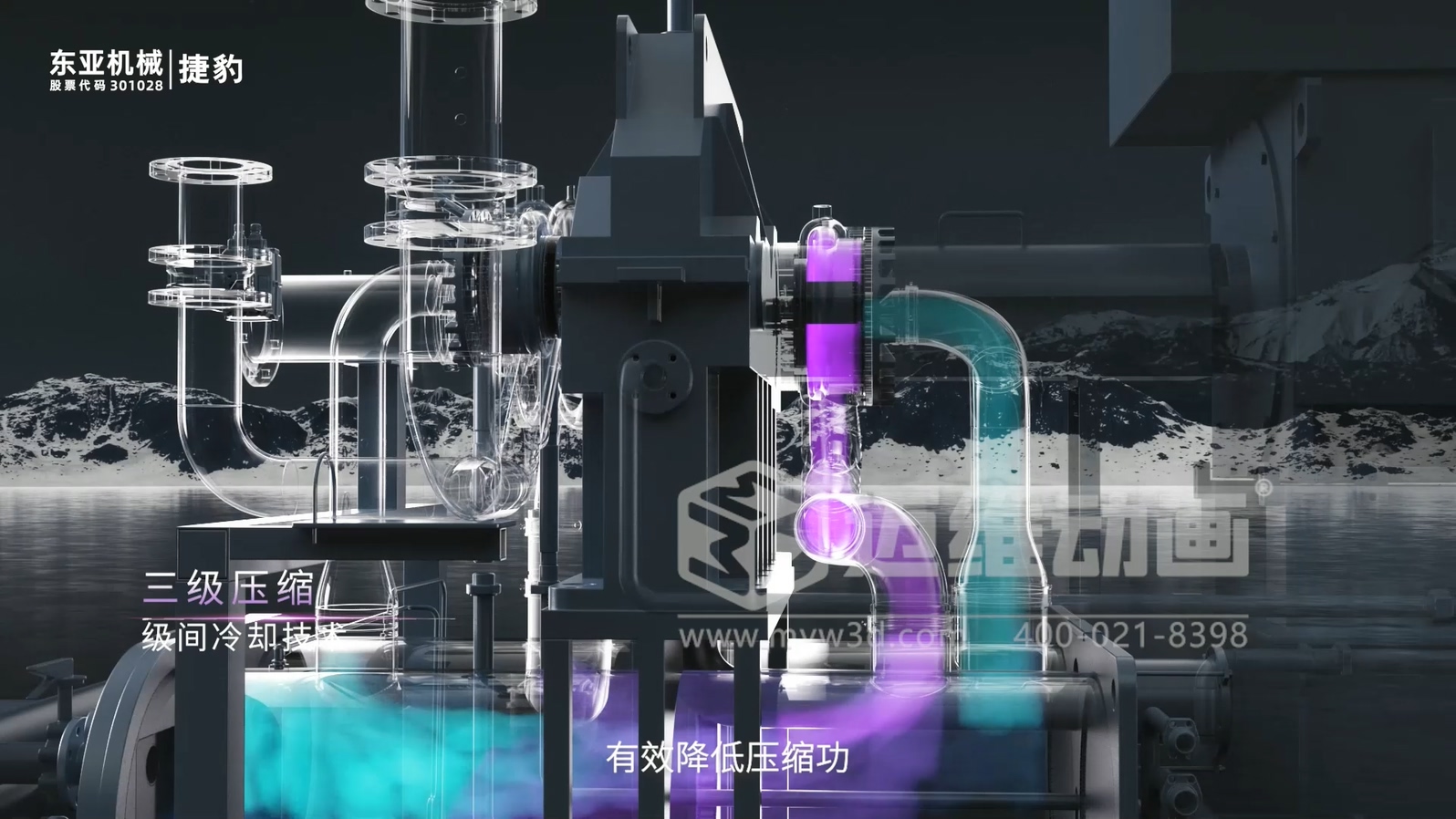 东亚机械-捷豹ZGT离心空压机三维动画(图6)