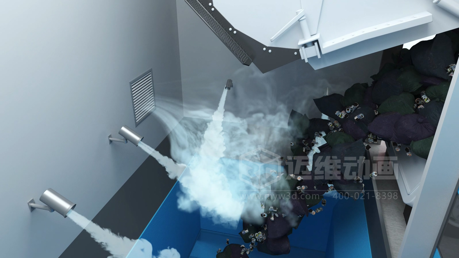 环卫一体化处理工艺三维动画(图2) 环卫一体化处理工艺三维动画(图2)