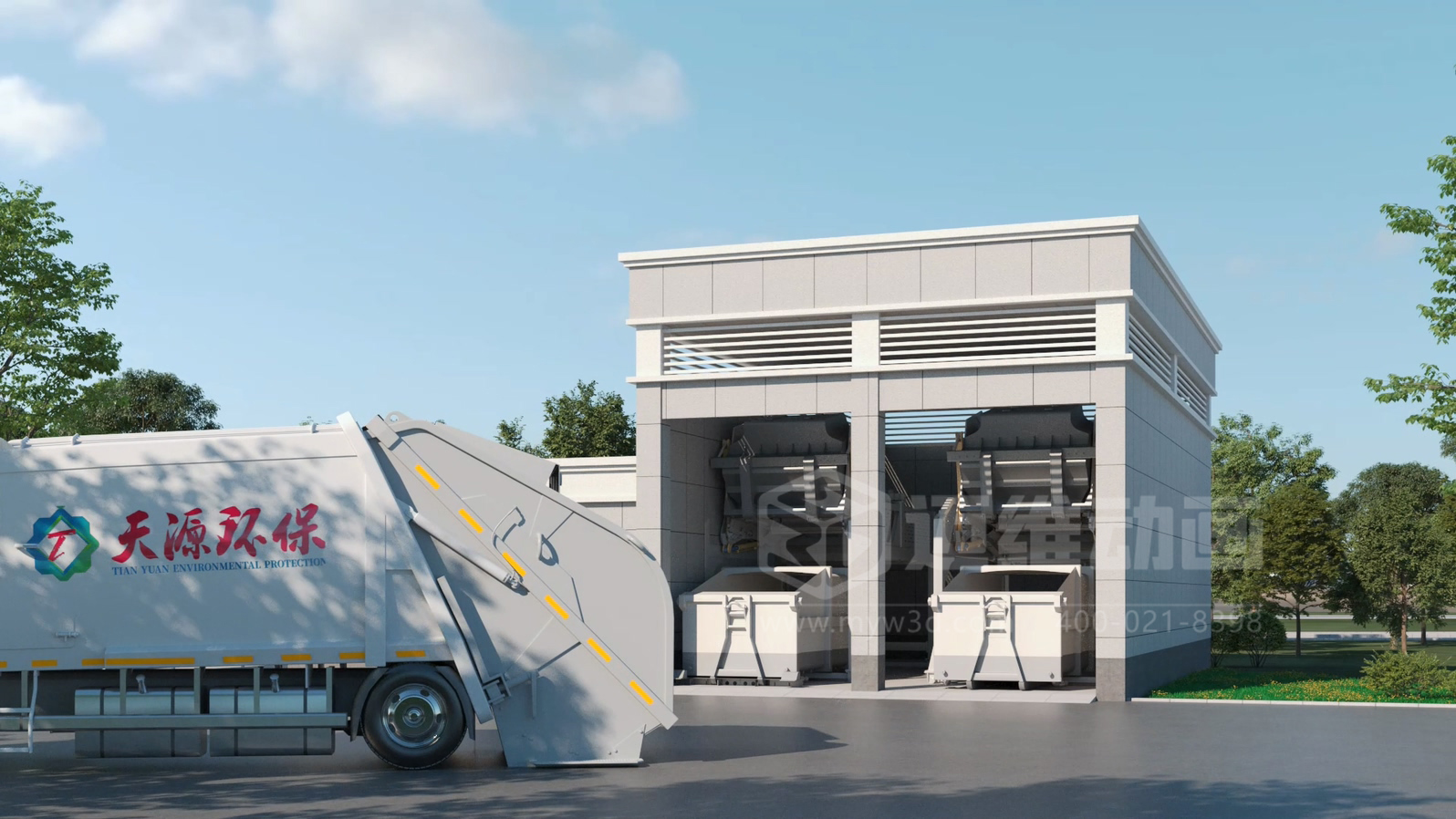 环卫一体化处理工艺三维动画(图9) 环卫一体化处理工艺三维动画(图9)