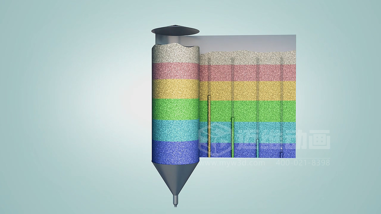 粉粒体物料处理系统三维动画(图6)