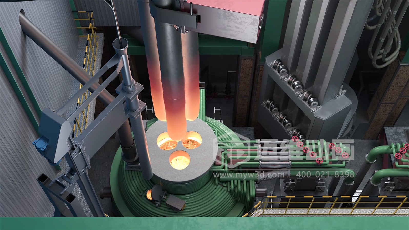 钢包炉外精炼生产工艺流程三维动画展示(图8)