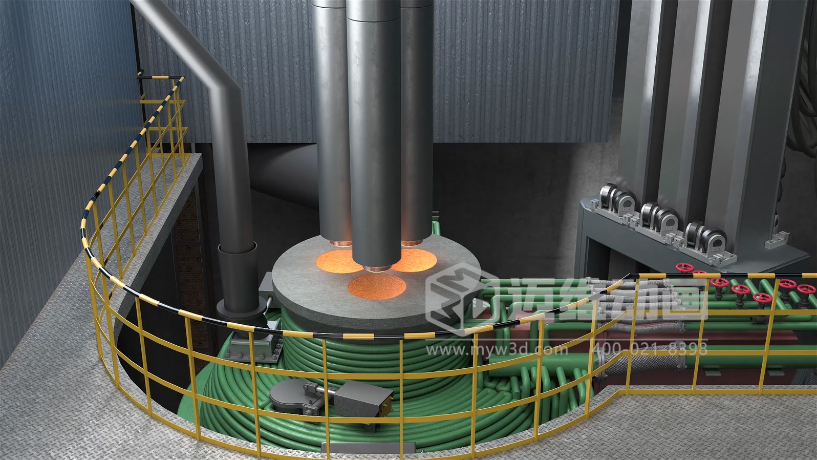 钢包炉外精炼生产工艺流程三维动画展示(图7)