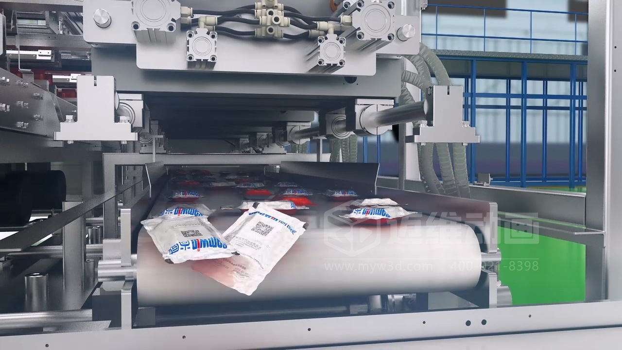 小鱼干包装自动化生产线三维动画展示行业解决方案(图9) 小鱼干包装自动化生产线三维动画展示行业解决方案(图9)