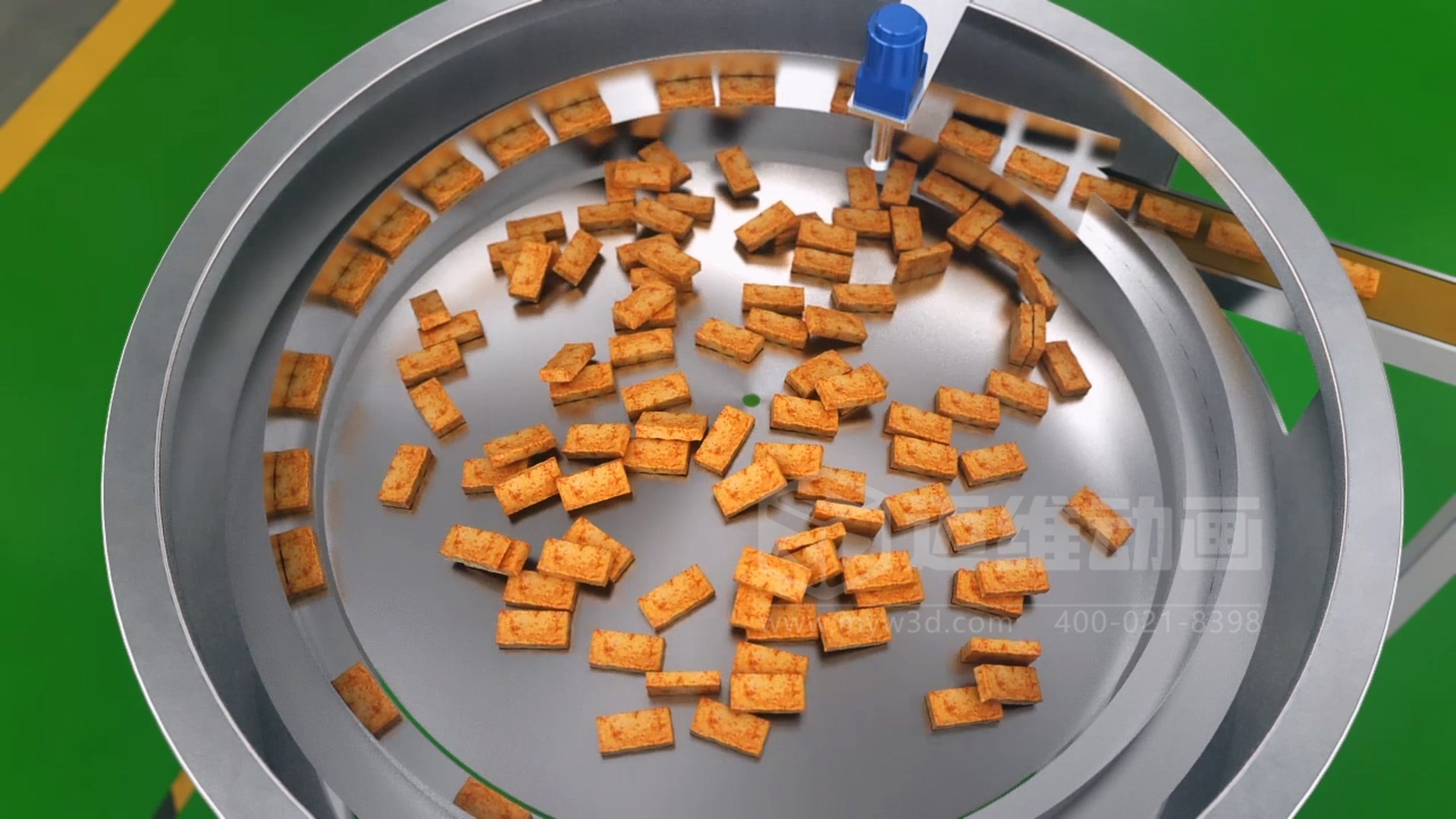 豆干包装自动化生产线三维动画展示(图2) 豆干包装自动化生产线三维动画展示(图2)