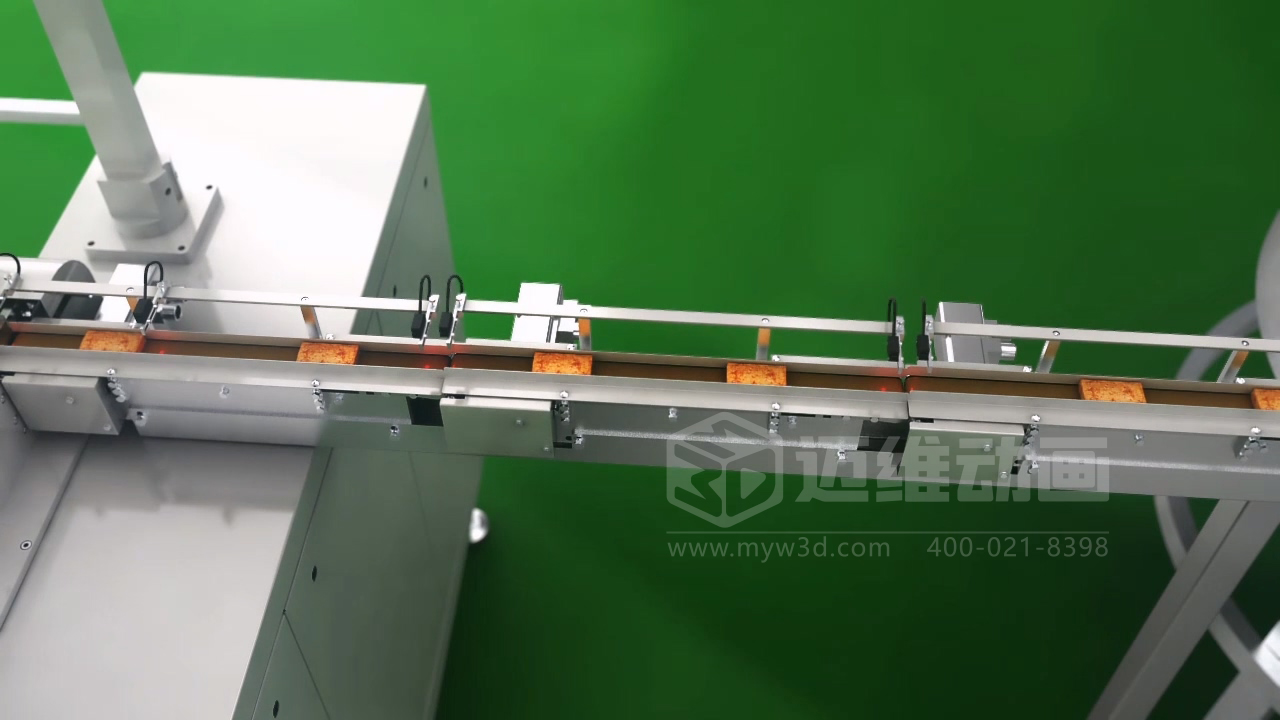 豆干包装自动化生产线三维动画展示(图4) 豆干包装自动化生产线三维动画展示(图4)