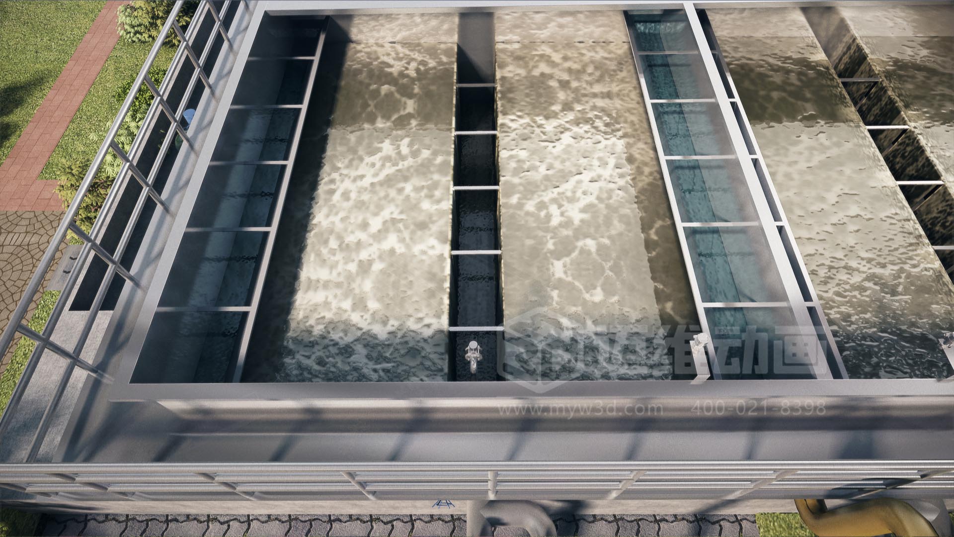 一体化净水装置展示三维动画(图2) 一体化净水装置展示三维动画(图2)