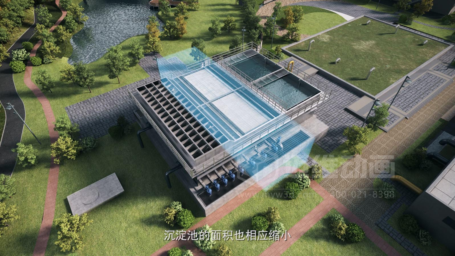 一体化净水装置展示三维动画(图5) 一体化净水装置展示三维动画(图5)