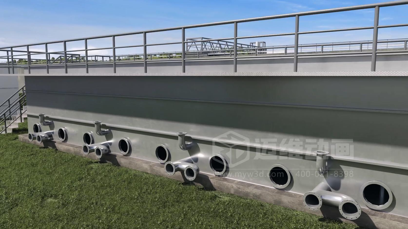 二次供水-水处理行业过滤装置三维动画全场景解决方案(图3)