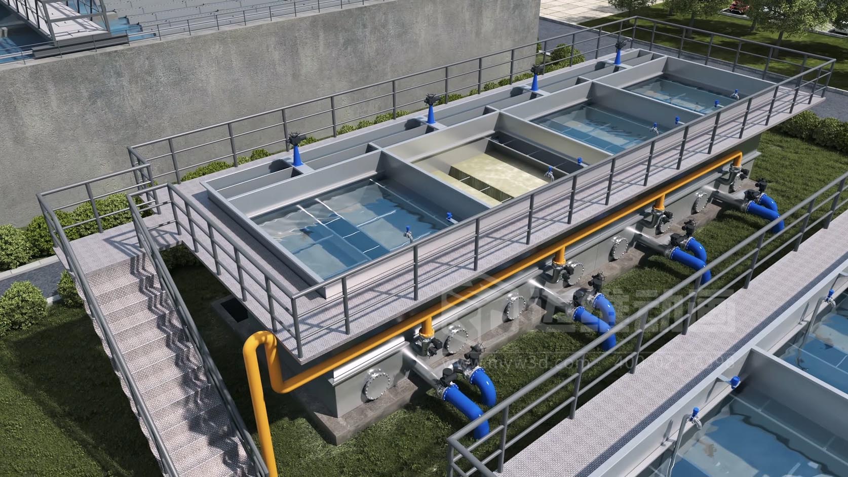 二次供水-水处理行业过滤装置三维动画全场景解决方案(图8)