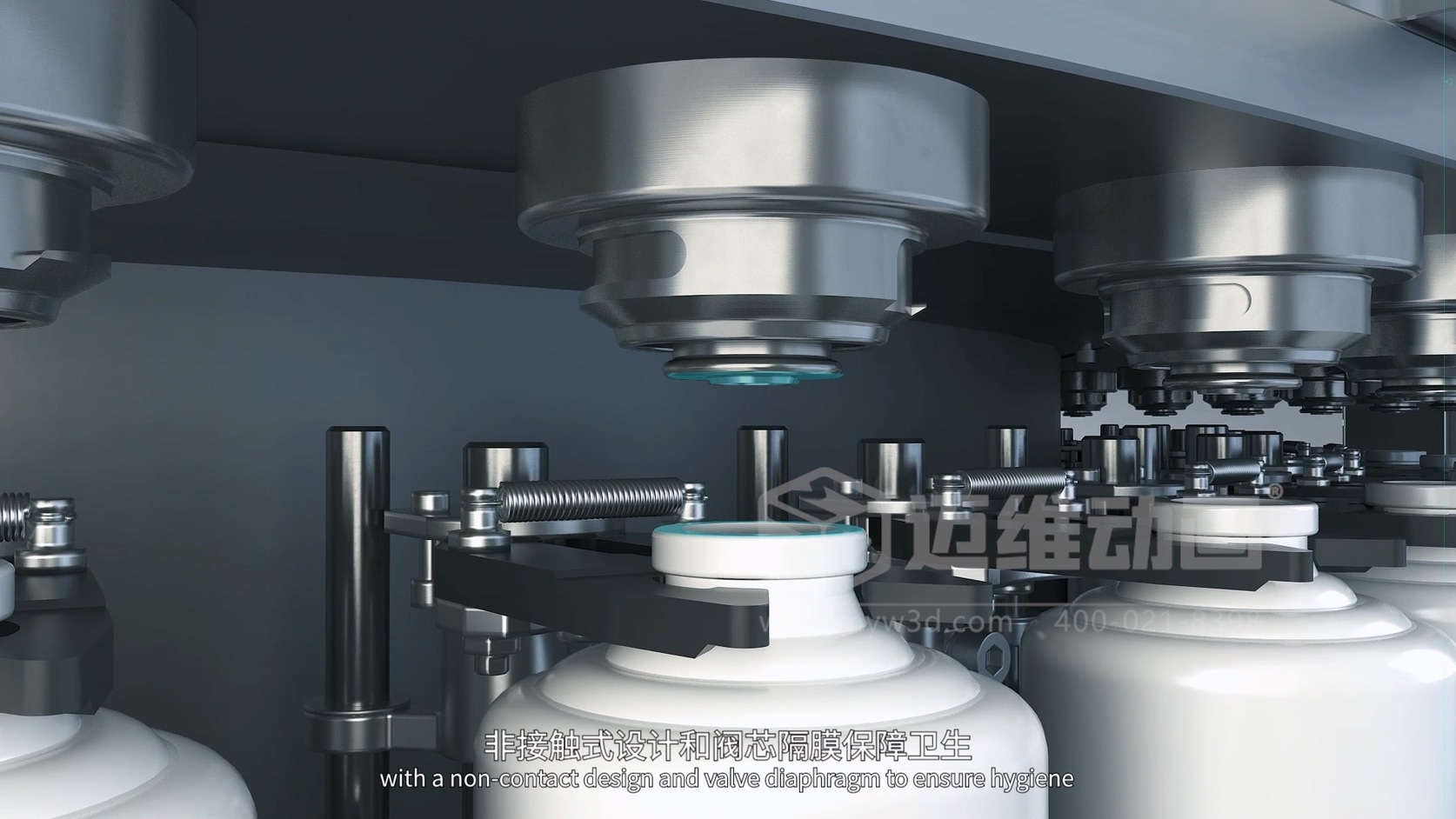 食品/医药灌装机生产线怎么展示？上海工业3D动画，精准还原自动化工艺的可视化解决方案(图3)