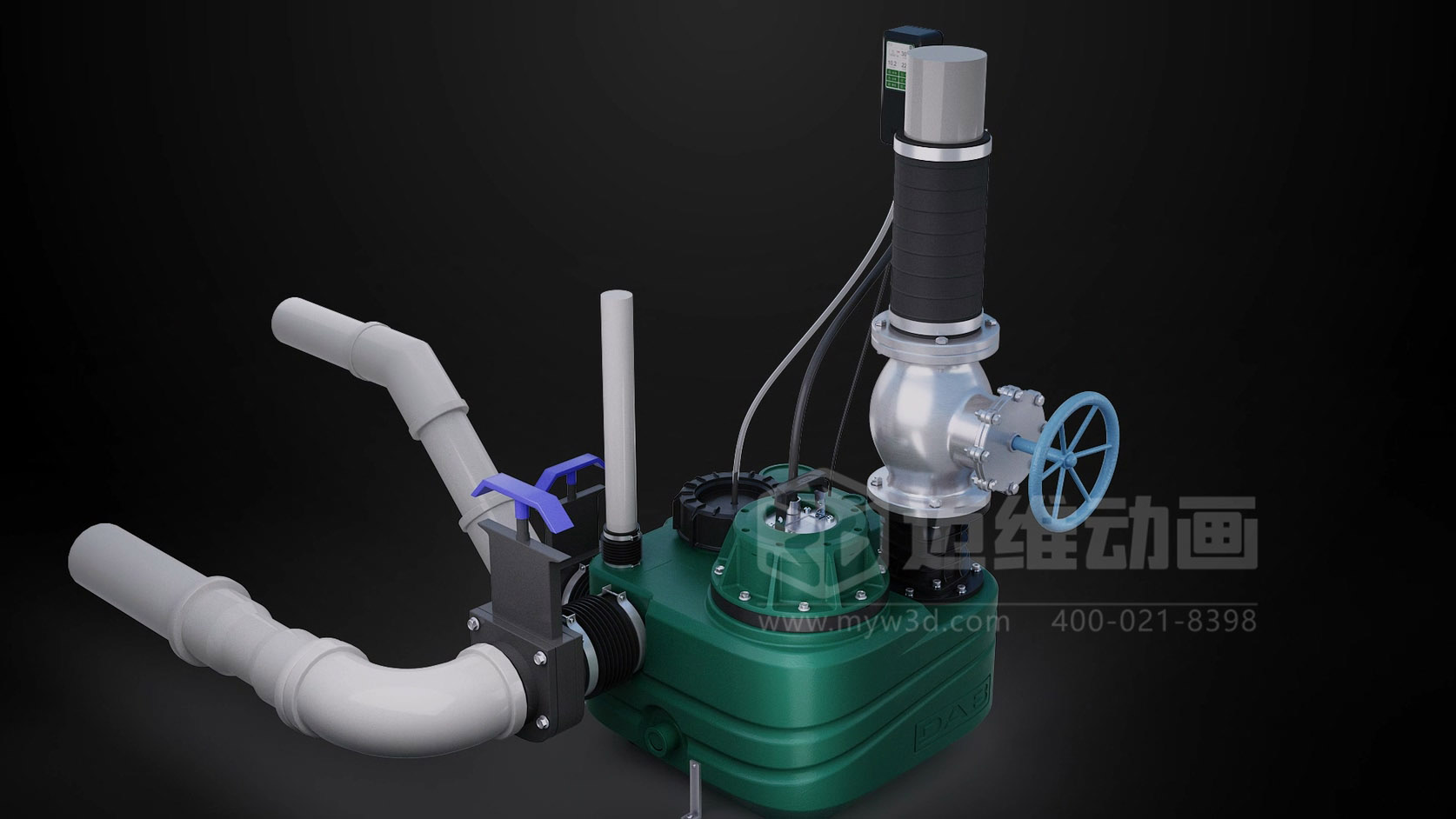 外置式污水提升泵站三维动画(图3) 外置式污水提升泵站三维动画(图3)