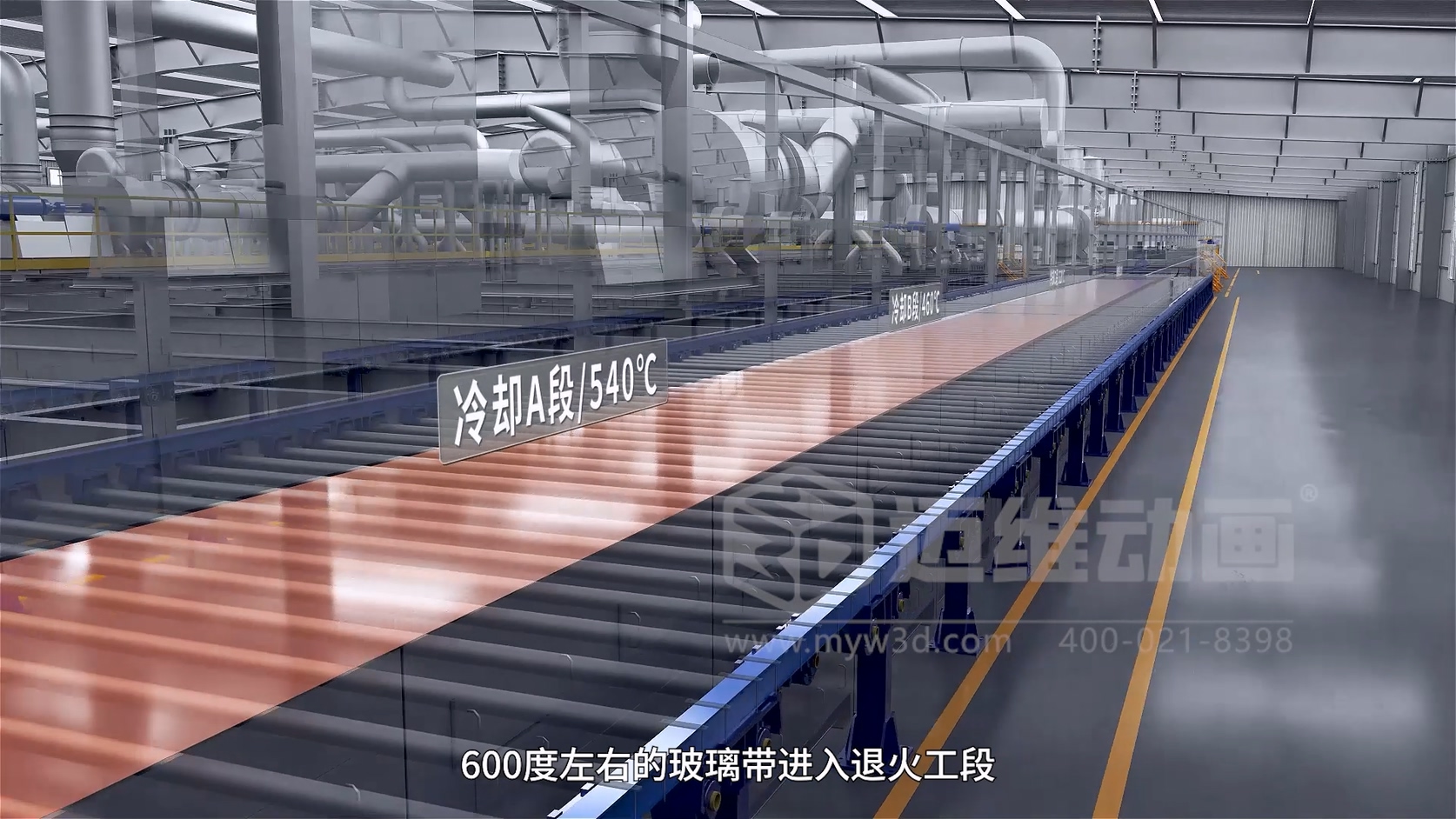 光伏玻璃生产线动画：把1600℃的核心工艺，“烧”给客户看(图7)