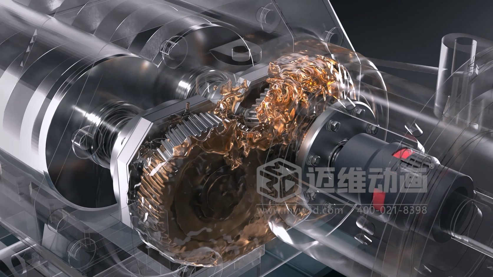 异形螺杆干式真空泵三维动画行业解决方案(图4)